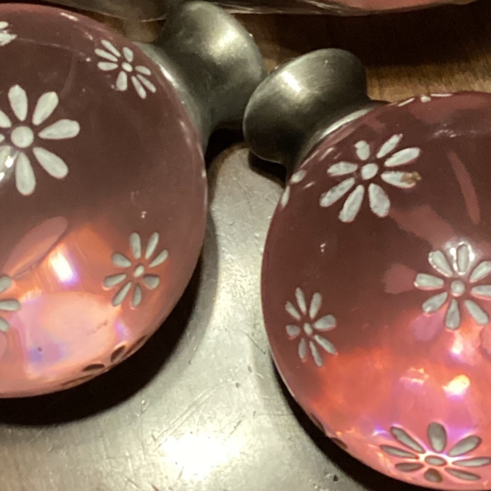 Pottery Barn Pink Finials